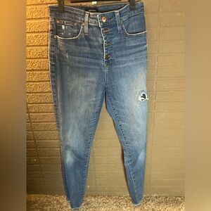 J. Crew Women's Skinny Jeans in Faded Blue Wash